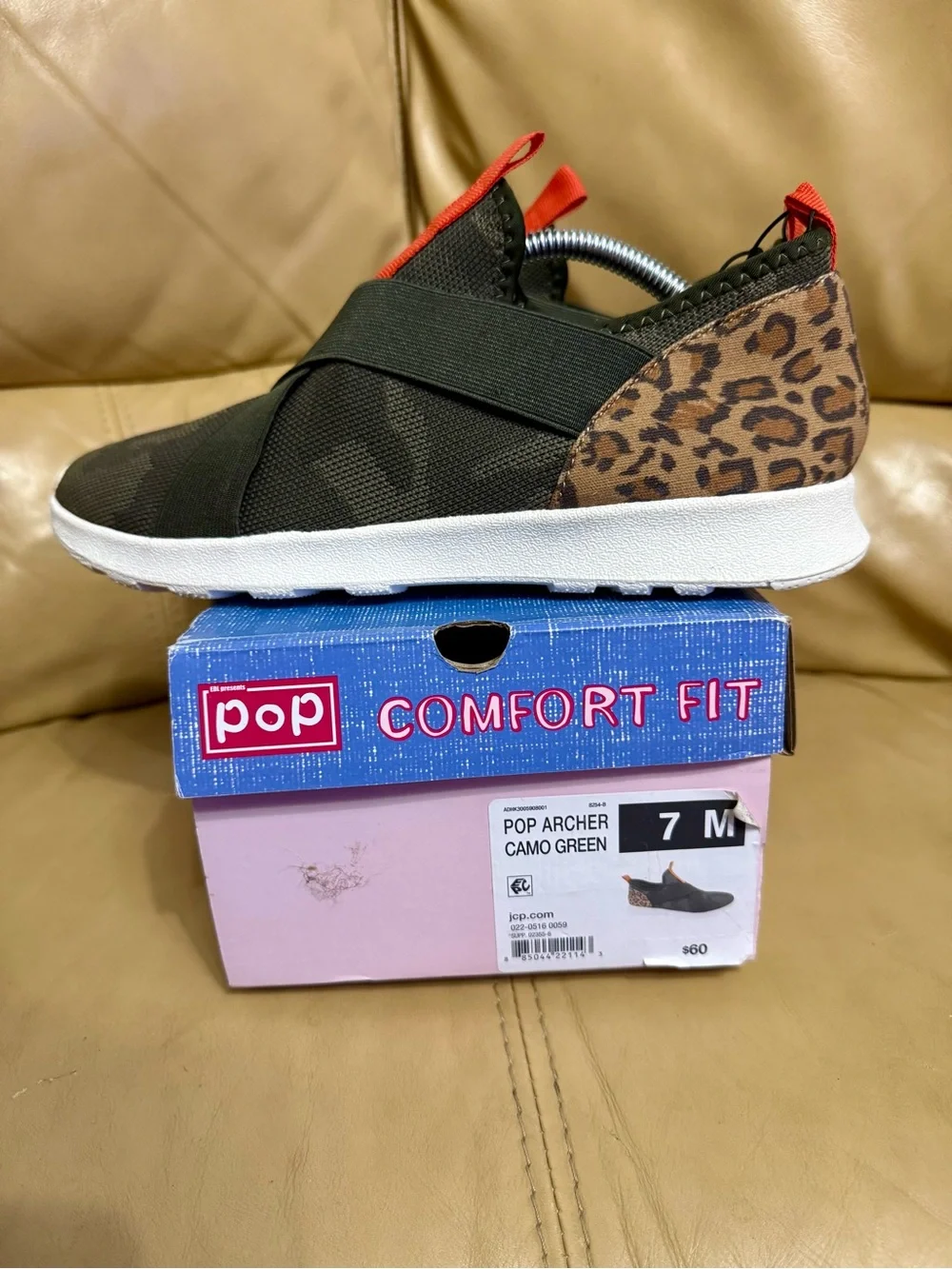 POP Archer Camo Green Slip-On Sneakers Women’s 7M NIB